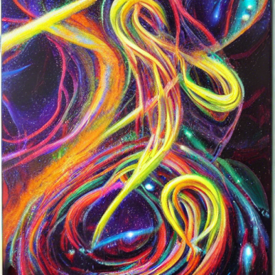 Universe Spaghettification Theory Oil On Canvas