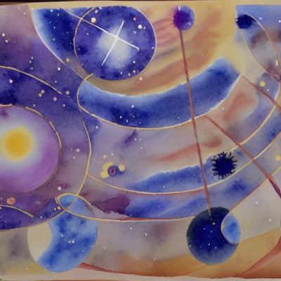 Universe Vibonacci Constellations Watercolour